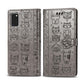 For Galaxy A41 Cute Cat and Dog Embossed Horizontal Flip Leather Case with Bracket / Card Slot / Wallet / Lanyard