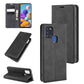 For Galaxy A21s Retro-skin Business Magnetic Suction Leather Case with Holder & Card Slots & Wallet