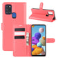 For Galaxy A21S Litchi Texture Horizontal Flip Protective Case with Holder & Card Slots & Wallet