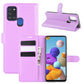 For Galaxy A21S Litchi Texture Horizontal Flip Protective Case with Holder & Card Slots & Wallet