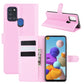 For Galaxy A21S Litchi Texture Horizontal Flip Protective Case with Holder & Card Slots & Wallet