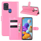For Galaxy A21S Litchi Texture Horizontal Flip Protective Case with Holder & Card Slots & Wallet