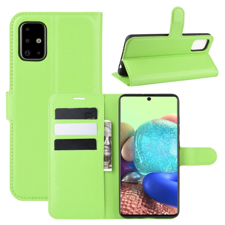 For Galaxy A71 5G Litchi Texture Horizontal Flip Protective Case with Holder & Card Slots & Wallet