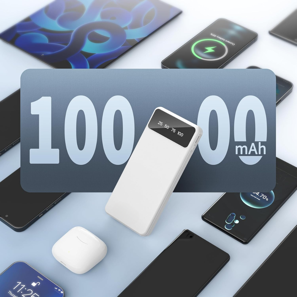Multi-Device 10000mAh fast charging power Bank Compatible with iPhone 16/15/14/13/12/ Samsung S 25/24/23/22/21