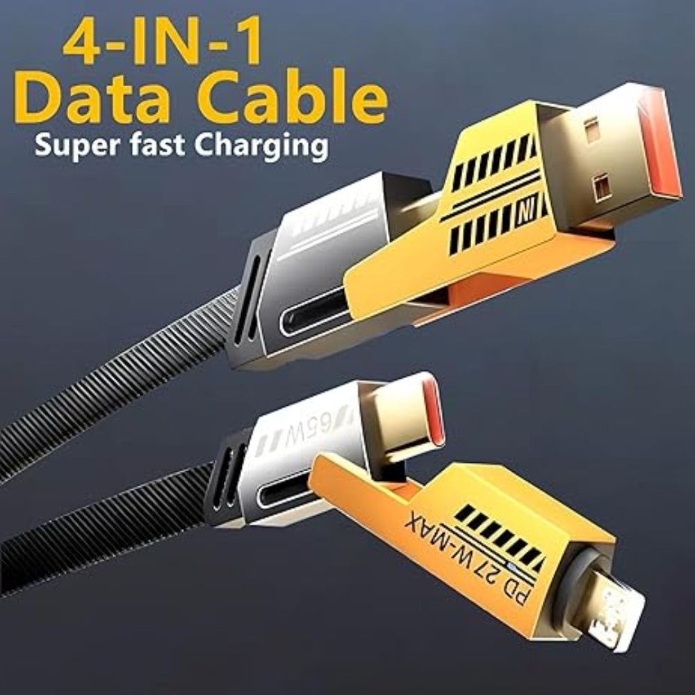 4 in 1 Fast Charger Cable With Multi Port 65W