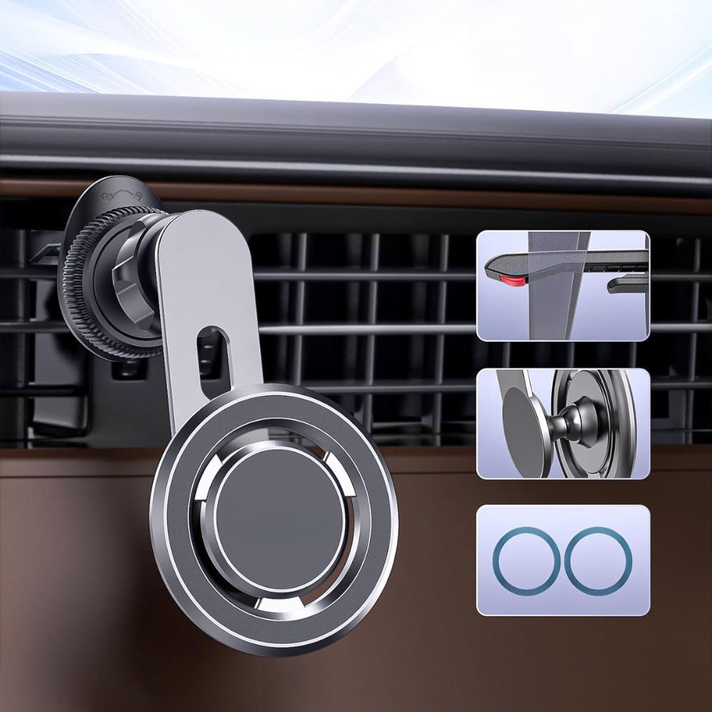 Magnetic 360° Rotation Car Phone Holder for iPhone 16 15 14 13 12 11 pro max Samsung Galaxy and Huawei