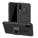 Tire Texture TPU+PC Shockproof Phone Case for Galaxy A50 / A20 / A30, with Holder, For Galaxy A50