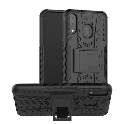 Tire Texture TPU+PC Shockproof Case for Galaxy M20, with Holder, For Galaxy M20
