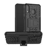 Tire Texture TPU+PC Shockproof Case for Galaxy M20, with Holder, For Galaxy M20