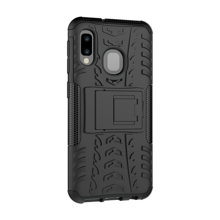 Tire Texture TPU+PC Shockproof Case for Galaxy A20e / A10e, with Holder, For Galaxy A20e