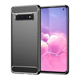 Brushed Texture Carbon Fiber TPU Case for Galaxy S10, For Galaxy S10, For Samsung Galaxy S10